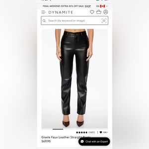 Dynamite Faux Leather Pants (8)